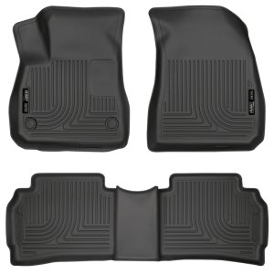 Chevrolet Malibu Floor Liners - Front + Rear - Husky Liners - Weatherbeater - Black - 2016